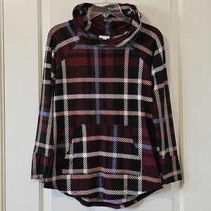 LuLaRoe Amber Plaid Hoodie, Small